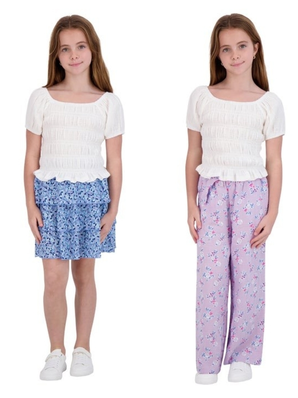 New French Connection Youth 3-piece Purple Pant & Skirt Set Lavender Size Medium